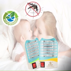 2 Pcs Electric Anti Nyamuk LED Lampu Malam Pembunuh Zapper Terbang Bug Serangga Steker AS-Internasional
