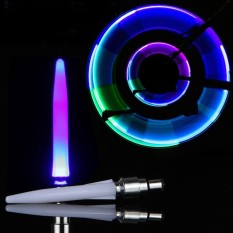 2pcs Waterproof Shockproof Bike Spoke Light Cycling Bicycle Tire Valve Wheel Cap Alarm Light MTB Motor Car LED Flash Wheel Lamp, Used for Safety and Warning