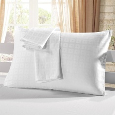 2pcs/set Cotton Pillow Case White Check Pattern Pillow Slip Well-made Soft Pillowcases Plaid Pattern
