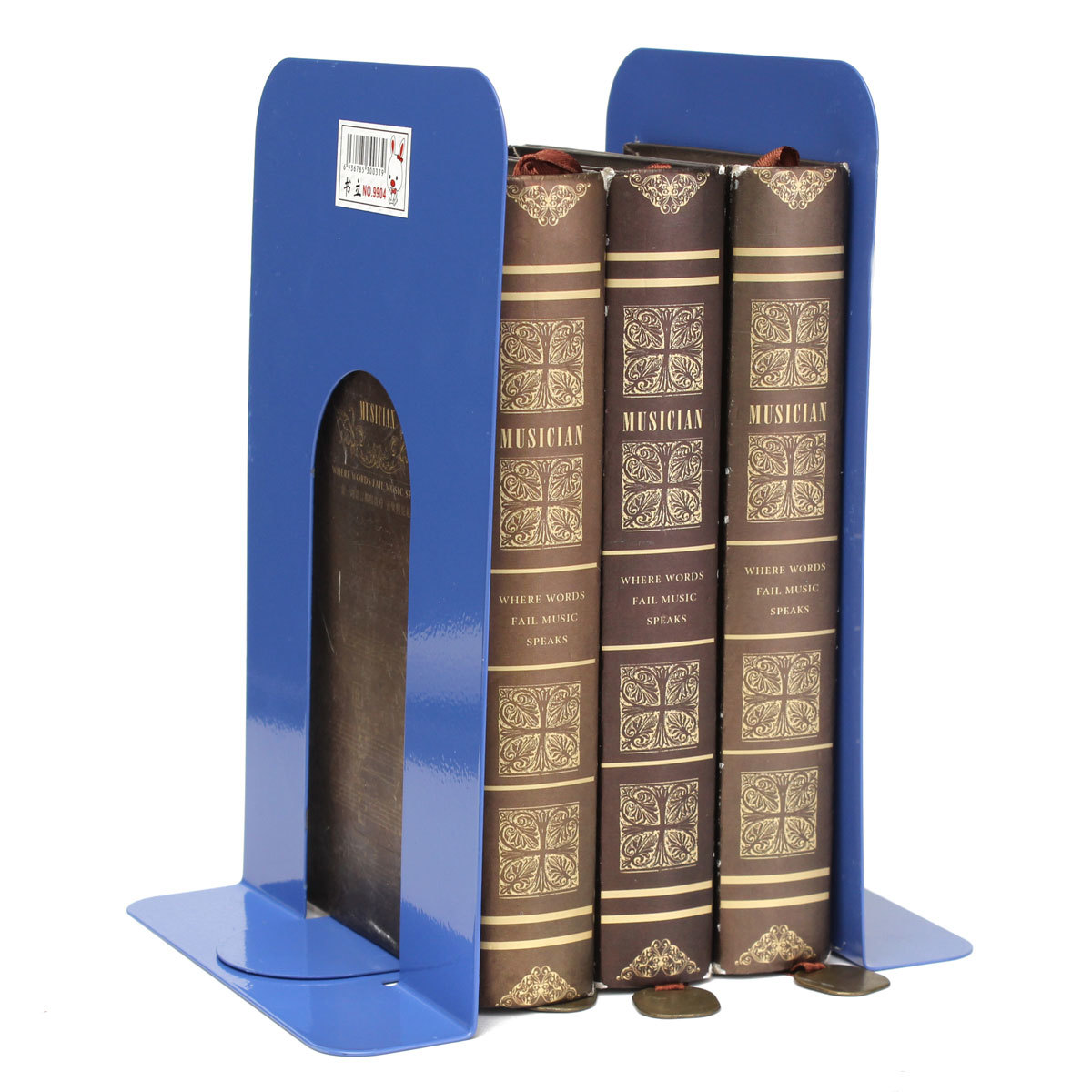2X L-shape Heavy Duty Metal Penyangga Buku Rumah Perlengkapan Kantor Alat Tulis Biru-Intl 2X L-shape Heavy Duty Metal Penyangga Buku Rumah Perlengkapan Kantor Alat Tulis Biru-Intl