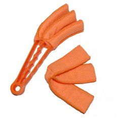3-blades Penutup Jendela Sikat AC Cleaner Shutter Debu Cleaning Brush (orange)