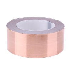 30 Meters Single Side Adhesive EMI Shielding Heat Resist Copper Foil Tape(Gold)-50mm