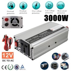 3000W Peak Solar Power Inverter 12V DC To 110V AC Modified Sine Wave Converter Sliver - intl