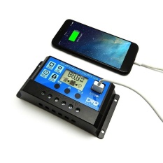 30A Panel Surya Baterai Regulator Auto Charge Controller 5 V/3A USB Output-Intl
