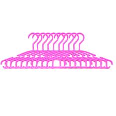 360dsc 10 Pcs Plastik Gantungan Baju Sempurna untuk Pakaian Anak Celana Dress-Pink-Intl