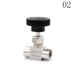 3/8. 16 Cm BSP Wanita Benang Anti Kontrol Aliran Shut Mati Katup Jarum Air Gas Minyak 1/4