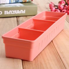 3 Pcs Lemari Laci Sendok Garpu Organizer Kotak Penyimpanan Sendok Garpu Bekas Perkakas Dapur Merah-Intl