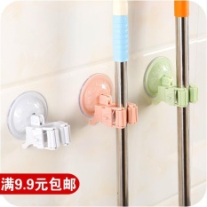 3 Pcs Kuat Kekosongan Sucker Pel Tray Pemegang Klip Pel Sapu Kait (Merah Muda)-Internasional