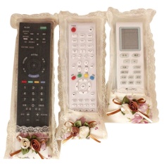 3 Pcs/set Home Pastoral Bunga Kain Art Remote Control Set TV AC Remote Control Debu Cover-Intl