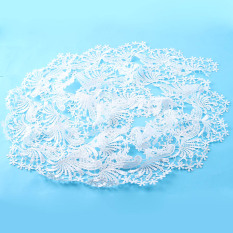 3 Yards Putih Bunga Renda Gaya Vintage Pita Pernikahan Jahit Bridal Gaun Kerajinan