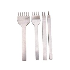 4 Pcs/set Alat Ukir Kulit 1/2/4/6 Prong Hole Punch Tool Set 4mm- INTL