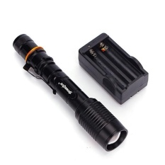 4000LM 18650 CREE XML T6 LED Zoomable Senter Perunggu Torch Lamp & Charger-Intl