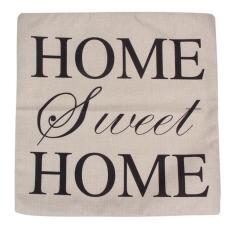 43 Cm Persegi Bantal Sarung Bantal Linen Cetak Huruf (Contoh 4)-International