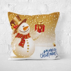 45x45 Cm Tahun Baru Hadiah Natal Bantal Cover untuk Rumah Dekoratif Salju Bantal Pendek Plush Cushion Covers -Intl