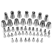 48 Pcs/set Slang Rusia Pipa Pastry Tips Set Baja Nirkarat Alat Membuat Kue-Internasional