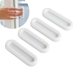 4 Ever 8 Pcs/set Pasta Terbuka Pegangan Pintu Geser untuk Interior Pintu Jendela Kaca Lemari Laci Lemari Pakaian-Intl