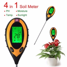 4In1 LCD Suhu Kelembaban Sinar Matahari Digital PH Tanah Tester Meter-Internasional