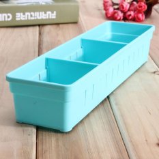 4 Pcs Lemari Laci Sendok Garpu Organizer Kotak Penyimpanan Sendok Garpu Bekas Perkakas Dapur Danau Biru-Internasional