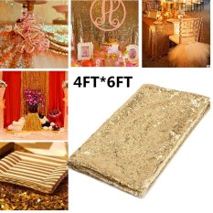 4X6FT Champagne Emas Payet Foto Backdrop Pernikahan Stan Fotografi Latar Belakang-Internasional