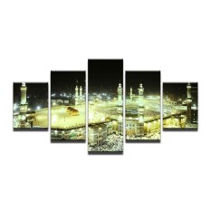 4X6inX2 4X8inX2 4X10inX1 HD Cetak Mekkah Islam Suci Lanskap Minyak Lukisan Agama Arsitektur Muslim Masjid Dinding Gambar untuk Ruang Tamu cuadros (Tanpa Bingkai) -Internasional