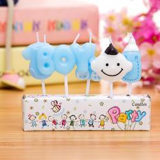 5 Lilin Satu Set Kartun Pesta Lilin Set Dekorasi Kue Ulang Tahun Lilin Botol Susu dan Boy-Intl