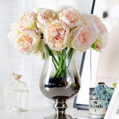 5 Kepala Peony Bouquet Gerbera Buatan Sutra Bunga Bridal Rumah Dekorasi-Intl