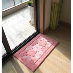 50*80 Cm Karpet Anti-slip Mats Sederhana Rumah Modern Mesin Cuci Kamar Mandi Tikar Penyerap Air Pink -Intl