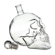 550 Ml Kepala Tengkorak Kristal Vodka Wiski Decanter Botol Kaca