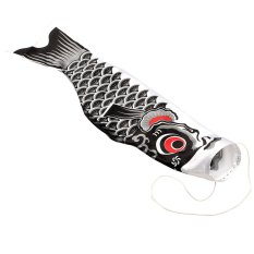 55 Cm Ikan Gurame Jepang Windsock Bendera Koi Ikan Layaran Pita Angin Warna BARU Hitam BARU-Internasional