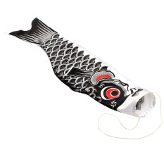 55 Cm Ikan Gurame Jepang Windsock Bendera Koi Ikan Layaran Pita Angin Warna BARU Hitam Baru-Internasional