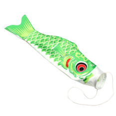 55 Cm Ikan Gurame Jepang Windsock Bendera Koi Ikan Layaran Pita Angin Warna BARU Hijau Baru-Internasional