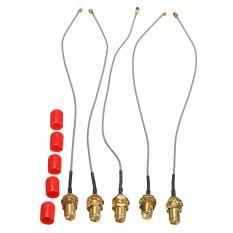 5 Pcs 15 Cm 5.9 Inci SMA Ke IPEX RF Adaptor Lubang Konektor Kabel W/Merah Topi Penutup-Intl