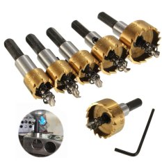 5 Pcs HSS Lubang Bor Gergaji Gigi Set Stainless Steel Metal Alloy Cutter 16-30mm