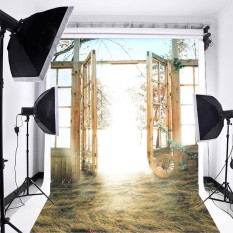 5x7FT Pintu Grassland Backdrop Studio Props Pernikahan Fotografi Foto Latar Belakang-Intl