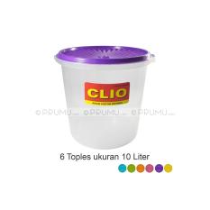 6 Toples Plastik 10 Liter | Tempat Kerupuk | Sealware | Food container