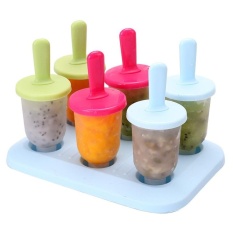 6 Pcs Freezer Es Loli Pop Beku Cetakan Es Krim Yoghurt Pembuat Jus-Intl