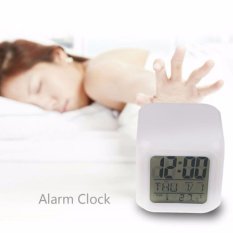 7 LED Color Change Digital Glowing Alarm Thermometer Clock - Jam Alarm Jam Beker Jam Led Jam Warna Warni Jam Unik Jam Best Seller Jam Murah Jam Kekinian Jam Dinding Kado Unik Jam Keren Jam Meja