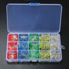 750 Pcs 3 Mm Sepanjang LED Ringan Putih Kuning Merah Biru Hijau Bermacam-macam Dioda Perlengkapan DIY-Internasional