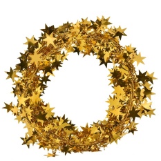 7.5 M Kawat Panjang Natal Star Rotan Tebu Dekorasi Gift Pure Warna Pita Emas-Intl
