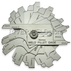 7 Piece Fillet Weld Set Gage RL Gauge Inspeksi Diagnosis Test Ulnar Metrik-Intl