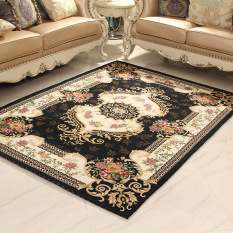 80 Cm X 120 Cm Non-slip Jacquard Rajutan Karpet untuk Ruang Tamu Sofa Decor Mat Aisle Hall Rugs (Navy)