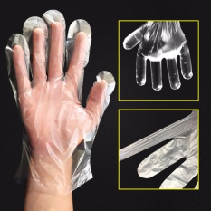 95 pcs Sarung Tangan Plastik Sekali Pakai untuk Membersihkan Menyiapkan Makanan Clear- Intl