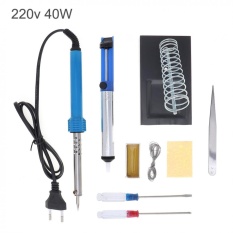 9pcs 220V 40W Electric Iron Soldering kits with Adjustable Temperature for Welding
