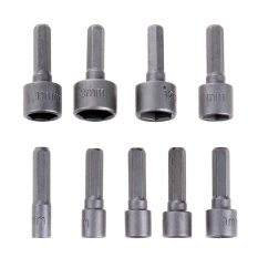 9 Pcs Nut Driver 1/4. 16 Cm Shank Hex CRV Tokopedia Bit Power Tools
