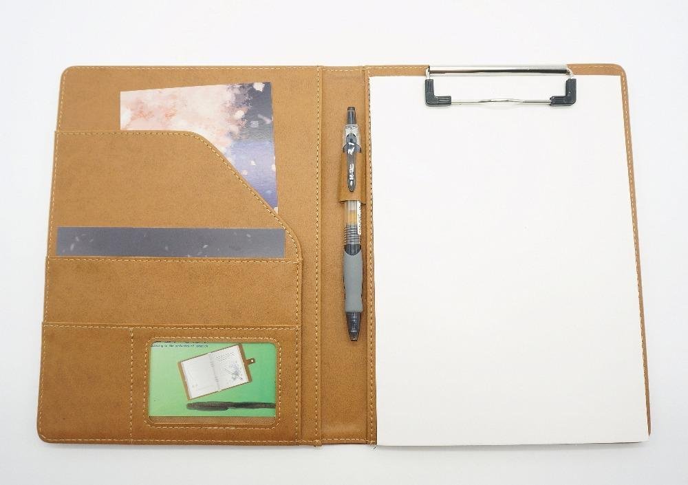 A5 Document Bag File Folder Clip Board Bisnis Office Financial Perlengkapan Sekolah Faux Kulit Made Super Promosi-Intl