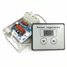 AC 220 V 10000 W 80A Kontrol Digital SCR Regulator Tegangan Elektronik 10-220 V Kontrol Kecepatan Dimmer Thermostat + Digital Meter (6.5) -Intl