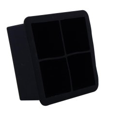 AC Silicone Ice Cube Baki Persegi Cetakan Cetakan-Hitam Besar Cubes Ice Maker Kit-Intl