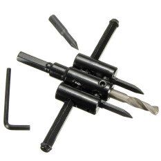 Logam Yang Dapat Diatur Lubang Mata Bor Gergaji Kayu Lingkaran Peralatan Alat Pemotong Dibetulkan 30mm-120mm