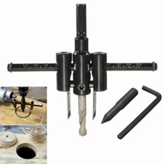 Dapat Disesuaikan Logam Lingkaran Kayu Gergaji Pemotong Lubang Bor Perlengkapan DIY Alat 30 Mm-120 Mm-Internasional