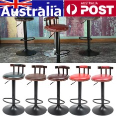 Adjustable Retro Logam Kerajinan Bar Stool Furniture Swivel Cafe Counter Kursi 250LB Frosted Kopi-Intl